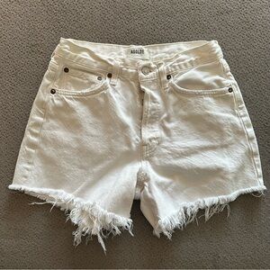 AGOLDE Women's White Denim Shorts 24